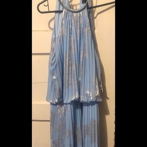 Msk full length blue dress !